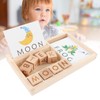 ABC Building Blocks English Letters 8 Blocks 30 Cards Wooden