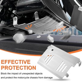 AUFER Lower Engine Base Chassis Protection Guard Skid Plate Cover Compatible With For Touring CVO Road Glide ST FLTRXSTSE FLTRXSE FLTRX CVO Street Glide FLHX FLHXSE 2024-Later Skid Bash Plate