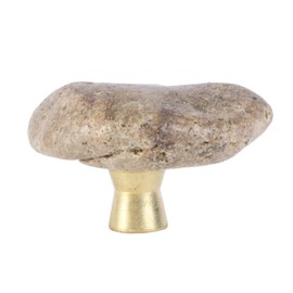 Outanaya 1pc Unique Stone Pull Handle Replacement for Cabinet and Door Durable Base Easy to Install for Wardrobe Window and Furniture