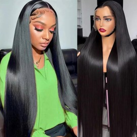 Zlzlblbl 26inch 13x6 Human Hair Lace Front Wigs for Women Straight Hd Lace Front Wigs Human Hair 100 Percent Human Hair Wig Glueless Wigs Natural Color