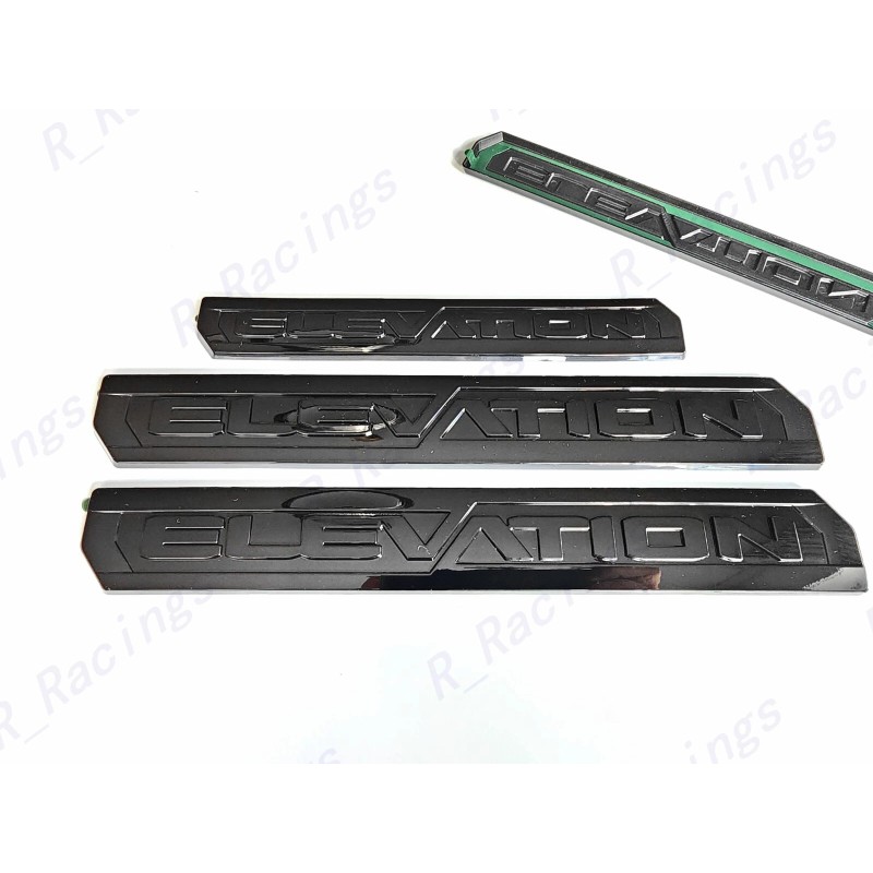 GMC OVERLAY 4PCS Gloss Black Door Rear Elevation Canyon Emblem