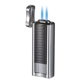 Visol Tiger Double Flame Butane Torch Refillable Gas Lighter (Shipped Without Butane)