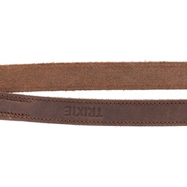 Trixie Rustic Fatleather Adjustable Leash, M-L: 2.0 M/20 Mm, Dark Brown, Brown, 0.259 kg