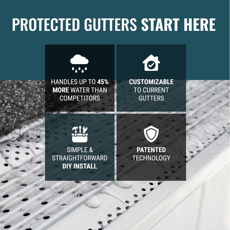 GUTTERHAWK Gutter Guard All-Aluminum Gutter Guard White Sample Pack –