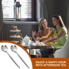 6 Pieces Stainless Steel Coffee Spoons, 12.9 cm Round Dessert