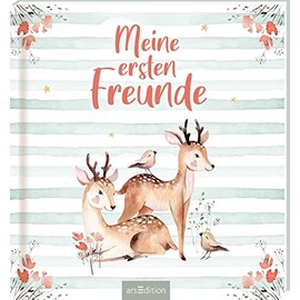 Meine ersten Freunde – Waldtiere (Aquarell-Optik): Freundebuch für Kita, Krippe, Kindergarten, für Jungen und Mädchen ab 2 Jahren