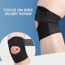 iEarve Adjustable Knee Brace - Breathable Compression Support with Dual Spring Stabilizers, Non-Slip Patella Protector (2 Pack) for Comfort, Stability & Everyday Activities (L)