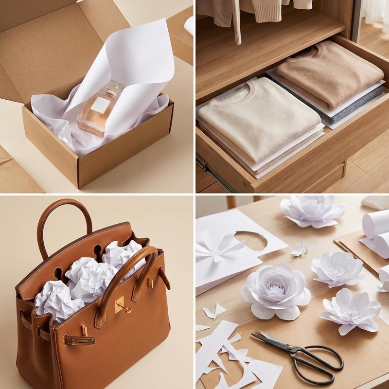 100 Sheets Acid-Free Tissue Paper, 20x13.7in White Archival Tissue Paper