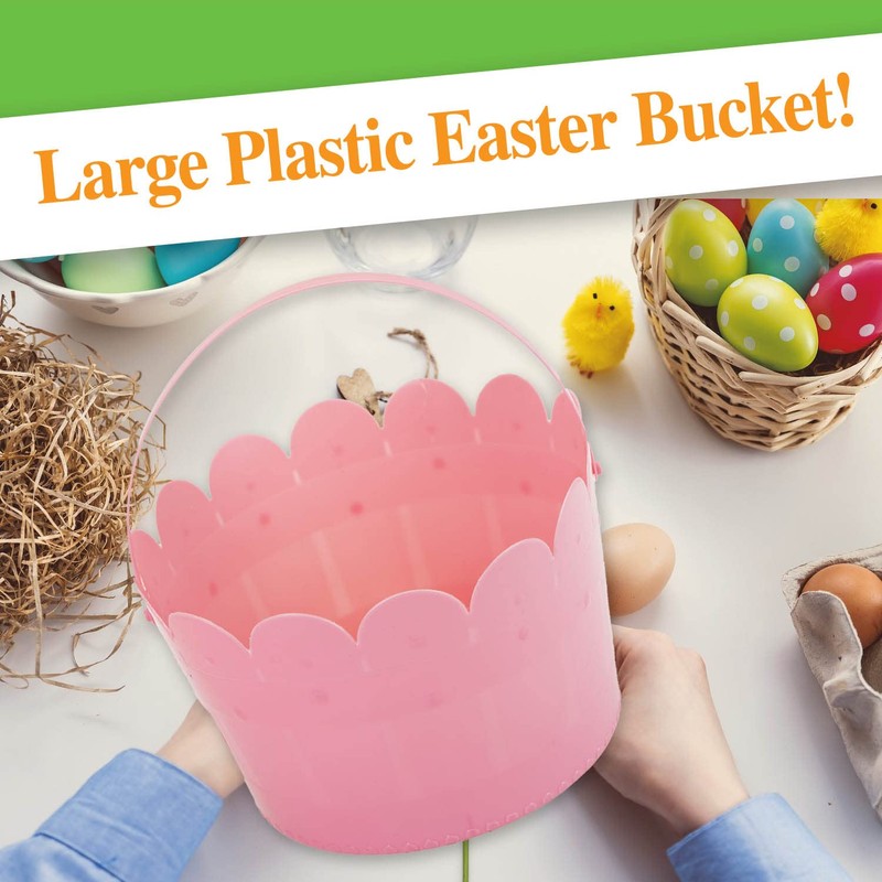 VFM - Pink Easter Bucket With Handle Egg Hunt -