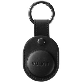 VULKIT for Air Tag Holder Keychain Full Coverage Protective Case Compatible with Air Tag, Nappa Leather