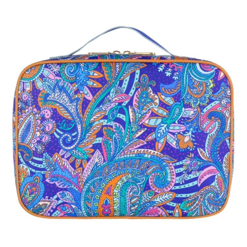 Oilily Cara Travel Kit with Hook Everly Paisley, Spectrum Blue