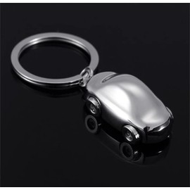 YEHJDSMD Cool Luxury Metal Keychain Car Model Key Chain Key Ring Racing Car Keyring For Man Women Gift, Silver, M