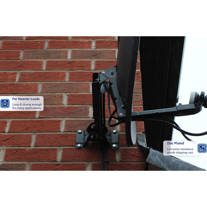 1STec 6 x M10 x 50 mm Strong Galvanised Satellite