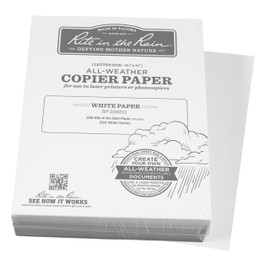 Rite in the Rain Rite in the Rain Weatherproof Bulk Copier Paper, 8.5" x 11", 20# White, 500 Sheet Pack (No. 208511X)