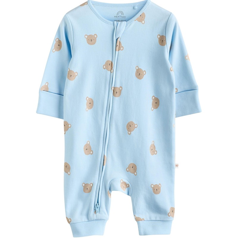 NEXT 3 Pack Baby Bear Pyjamas, blue, 6-9 months