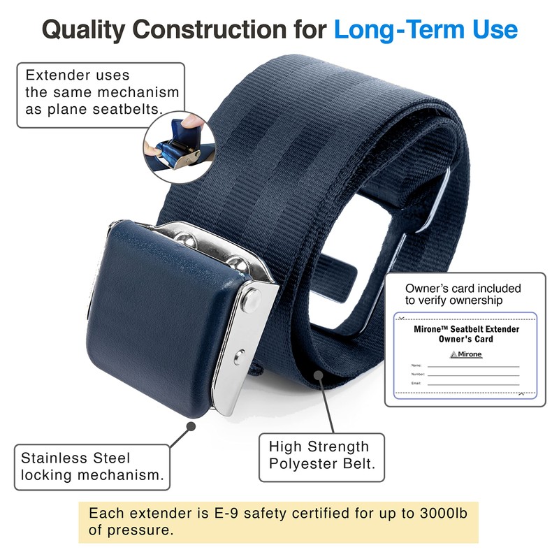 Mirone Adjustable Airplane Seat Belt Extender for Only Southwest Airlines