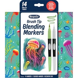 Crayola Blending Marker Set, 16 Count Markers, 2 Colorless Blenders, Adult Coloring Markers, Gifts for Teens & Adults
