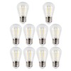 10Pcs Vintage Light Bulb S14 E27 180LM Transparent Glass LED