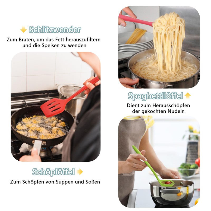 HaWare 8-Piece Kitchen Utensil Set (8, Colourful)