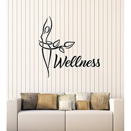 Art of Decals Amazing Home Decor-Wellness Vinyl Wall Decal Center Spa Beauty Salon Healthy Lifestyle Diet Stickers Mural Large Decor 309Made in The USA Removable