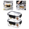 2PCS Food Storage Container Food Grade Clear Refrigerator Organizer Box