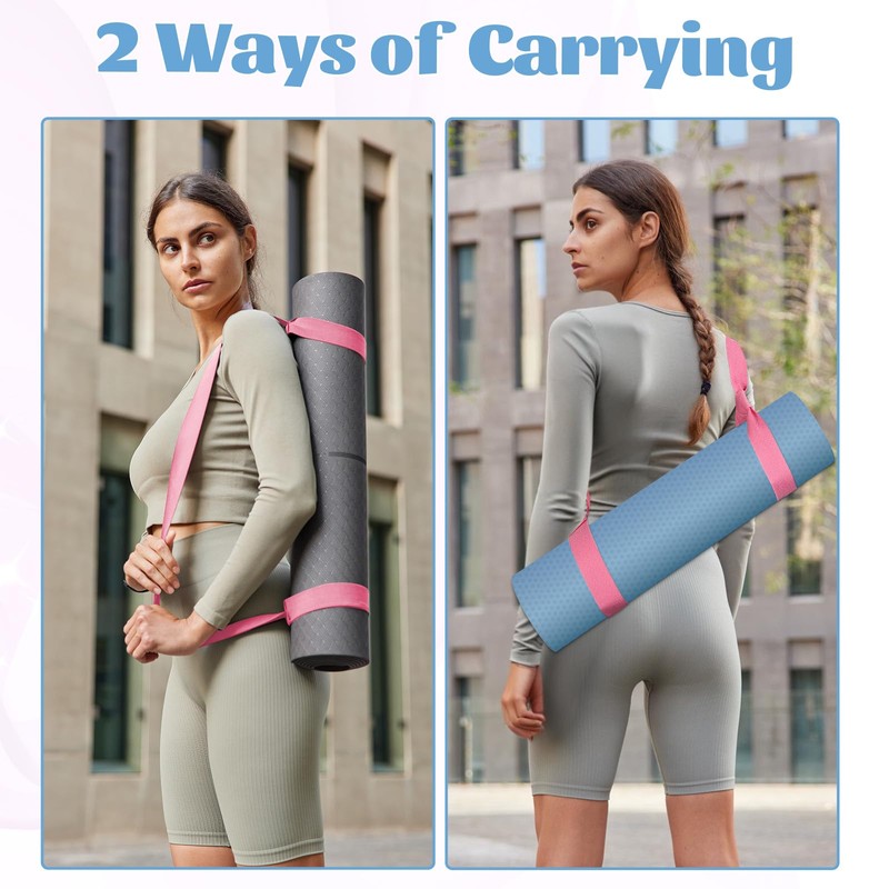 Ajcotahm Yoga Carrying Strap Mat Adjustable Yoga Mat Carrier Durable