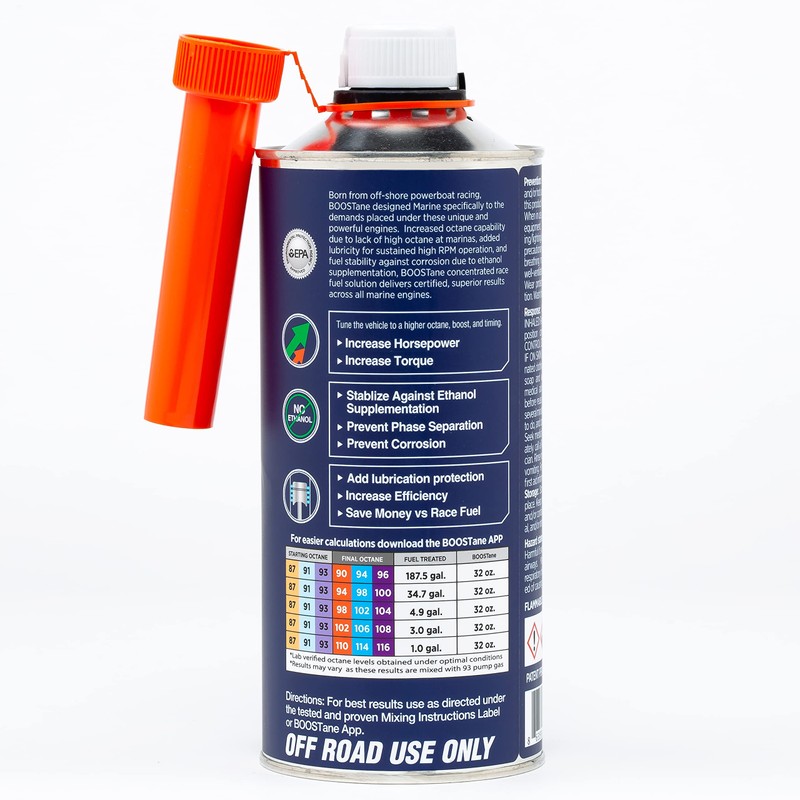 BOOSTane Marine Octane Booster, Fuel Stabilizer Treatment, Improves Performance (up