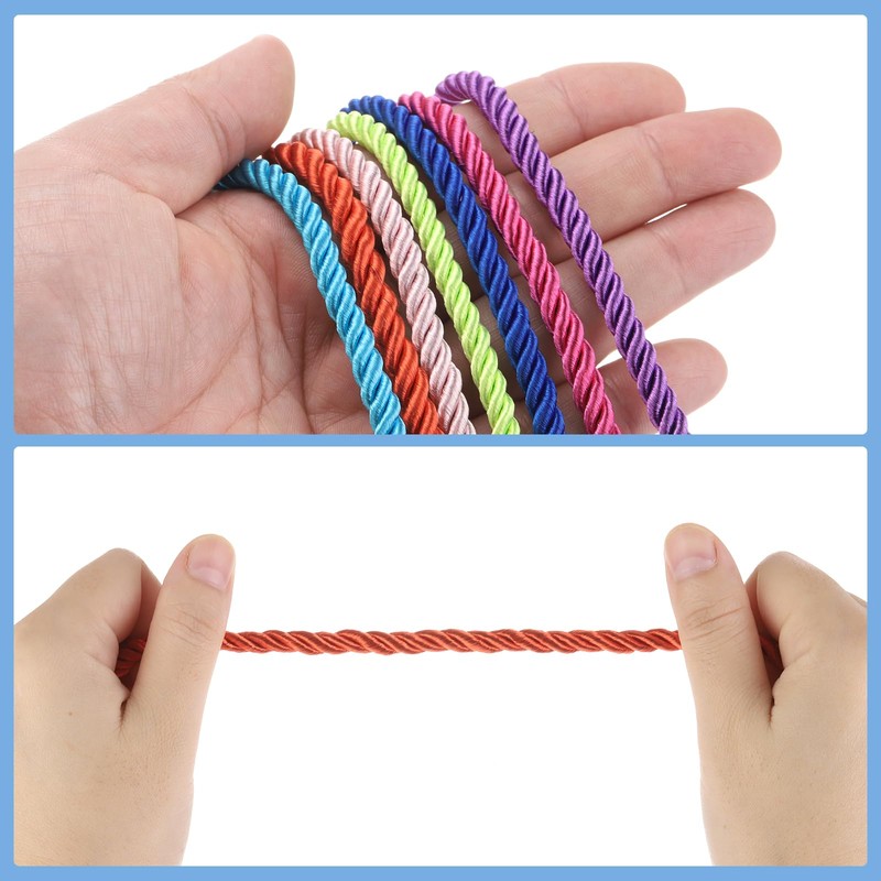 sourcing map Twisted Cord Trim, 22 Yard 5mm 3-Ply Twine