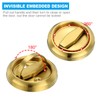 PATIKIL Recessed Door Handles, 2 Pcs Round Flush Pulls Stainless