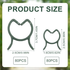 SAIIURV 160 Stück Pflanzenclips Tomatenklips Pflanzen Klammern Befestigung Pflanzenstützclip Befestigungsclips Werden verwendet, um Gemüse, Obst, Tomaten, Gurken zu stützen (160 Stück)