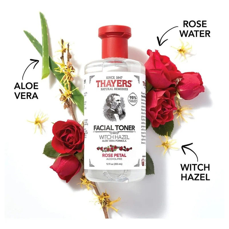 Thayers Tónico Facial Witch Hazel Rose Petal 355ml Hidratante Libre