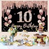 10th Birthday Decorations for Girls, Party Decoration Black and Rose