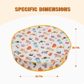 njbbx 28-Inch Interactive Cat Play Mat with Automatic Rolling Ball – Motion-Activated Hide & Seek Toy for Indoor Cats