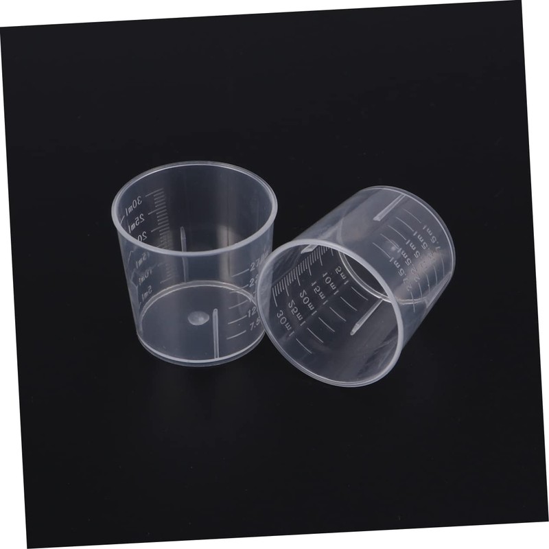 FELTECHELECTR 30ml Plastic Measuring Cups Set 30pcs Graduated Beakers for