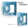 Blue Navy Marble 2 Group Switch Rocker Combination Wall Plate