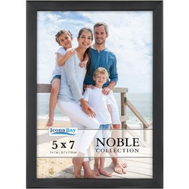 Icona Bay 5x7 (13x18 cm) Black Picture Frame, Modern Professional Frame, Noble Collection