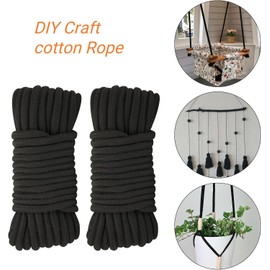 8 mm Cotton Cord, Pack of 3, Cotton Rope, 10 m Roll, Soft and Durable Binding Rope, Cotton Binding Cord, Versatile for DIY, Decoration, Gardening and Creative Uses