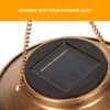 Hanging Bird Feeder Solar Powered Light Hollow Design Sturdy Stable