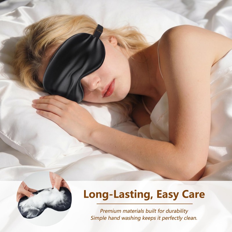 Loomluxe Sleep Mask Silk Eye Mask for Men Sleeping Mask,
