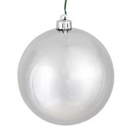 Vickerman 2.75" Christmas Ornament Ball Silver Shiny Finish - 12 Pack of Ornaments - Shatterproof Plastic - UV Resistant, Holiday Christmas Tree Decoration