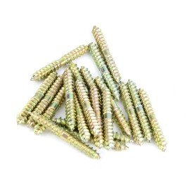 20pcs M5 40mm Dowel Screw Iron Double Ended Screw Zinc Plating Self-Tapping Thread Screw Wood to Wood Dowel Screw Connecting Wood