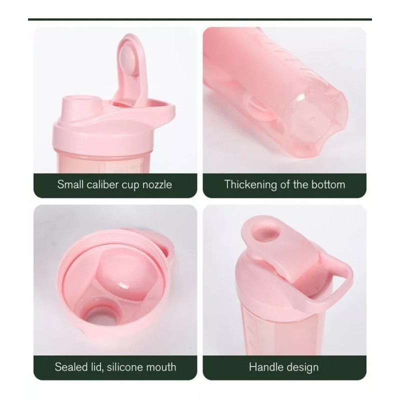 botella para gym Vaso Shaker Mezclador Con Bola Proteína Gym