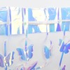 BRAVESHINE Iridescent Hanging Butterfly Fringe Backdrop - 2 Pack 3.2x6.6ft