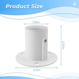 ArrogantF Aluminum Pool Deck Flanges for Above Ground Pool Ladder,Pool Ladder Parts # NE1228PR with 1.5" OD or Less Size Rails.3.5 x 3.5 x 2.5 inches