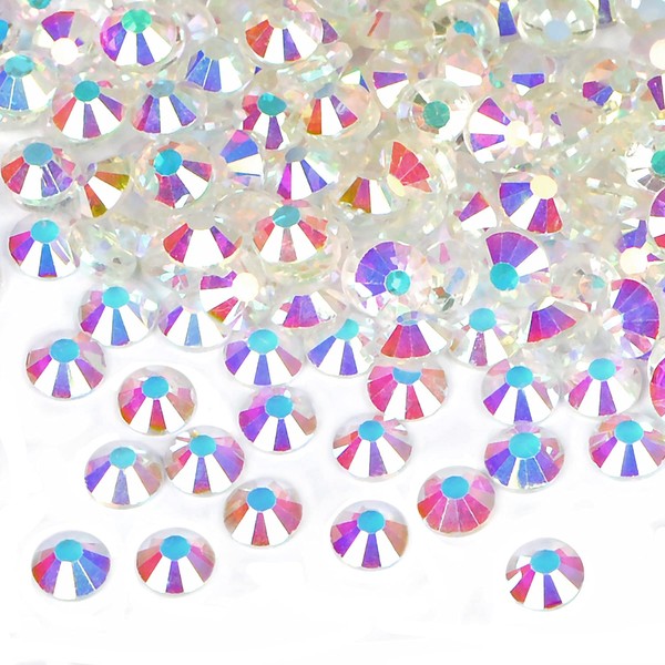 2880PCS Art Nail Rhinestones non Hotfix Glue Fix Round Crystals