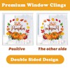 70pcs Fall Window Clings 9 Sheets Thanksgiving Window Decorations Reusable