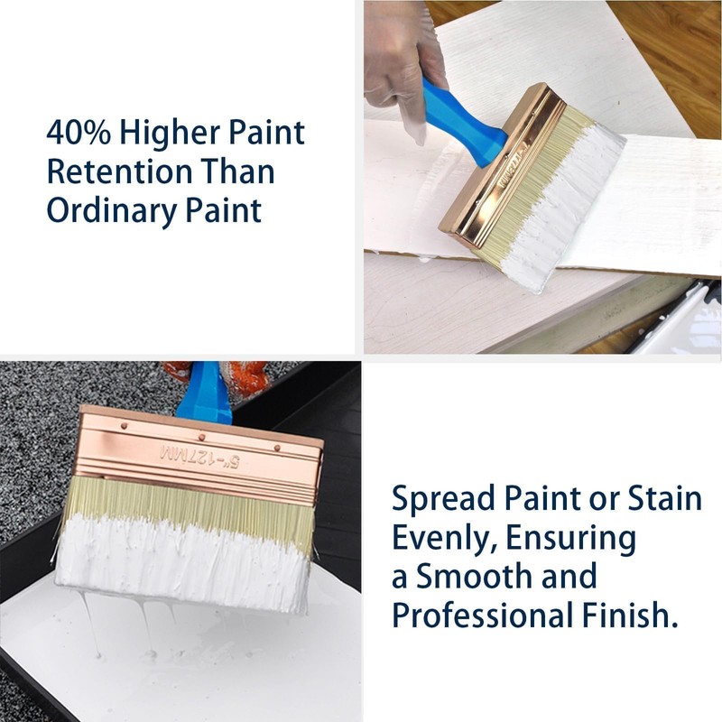 KingOrigin Deck Stain Brush, 3 Pack Thick Paint Brushes (4",