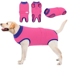 Queenmore Recovery Suit for Dogs Cats After Surgery,Dog Surgical Recovery Suit Onesie,Anti Licking Pet Female Spayed Neutered Puppy Surgical Clothes for Abdominal Wounds, Substitute E-Collar & Cone