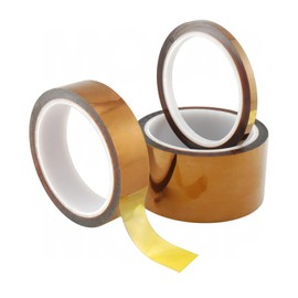 MOCAP Polyimide Tape - Yellow 0.500" (12.7mm) Polyimide High Temperature Masking Tape (Gold) - Roll Length 108` (32.9m) MCT-800-1/2 (qty2)