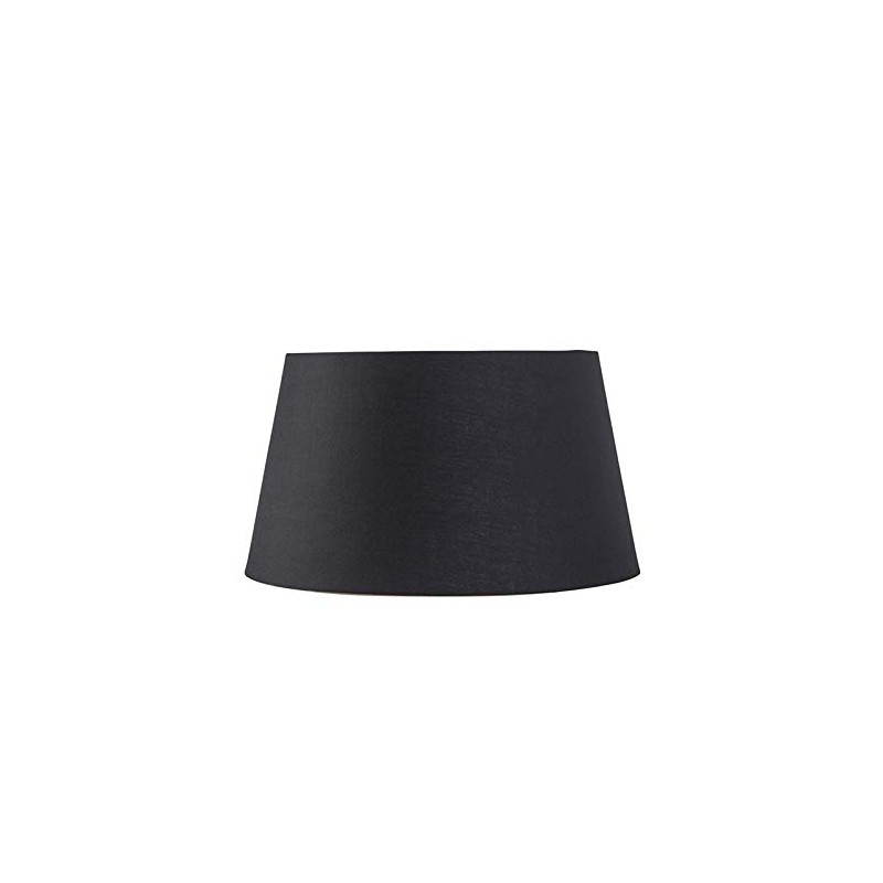 QAZQA Modern Cotton Lampshade Black 32I25I18 with Gold I Brass